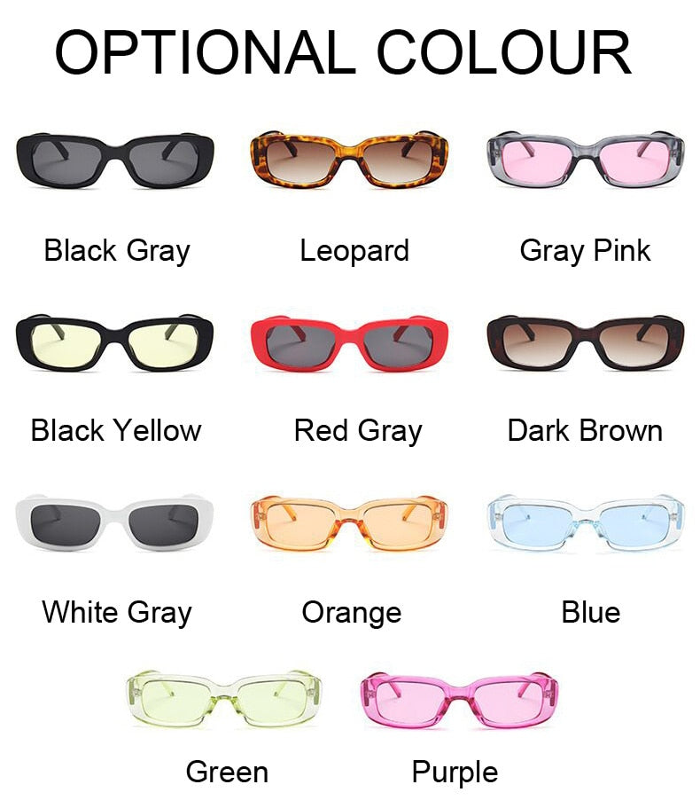 Lentes de Sol Estilo Retro, Diseño Rectangular, Colores. UV400
