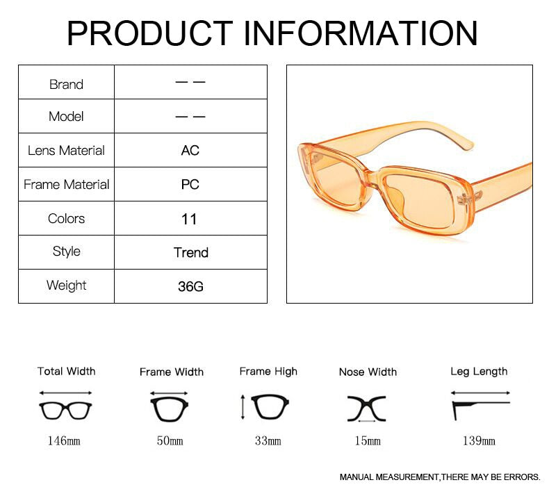 Lentes de Sol Estilo Retro, Diseño Rectangular, Colores. UV400