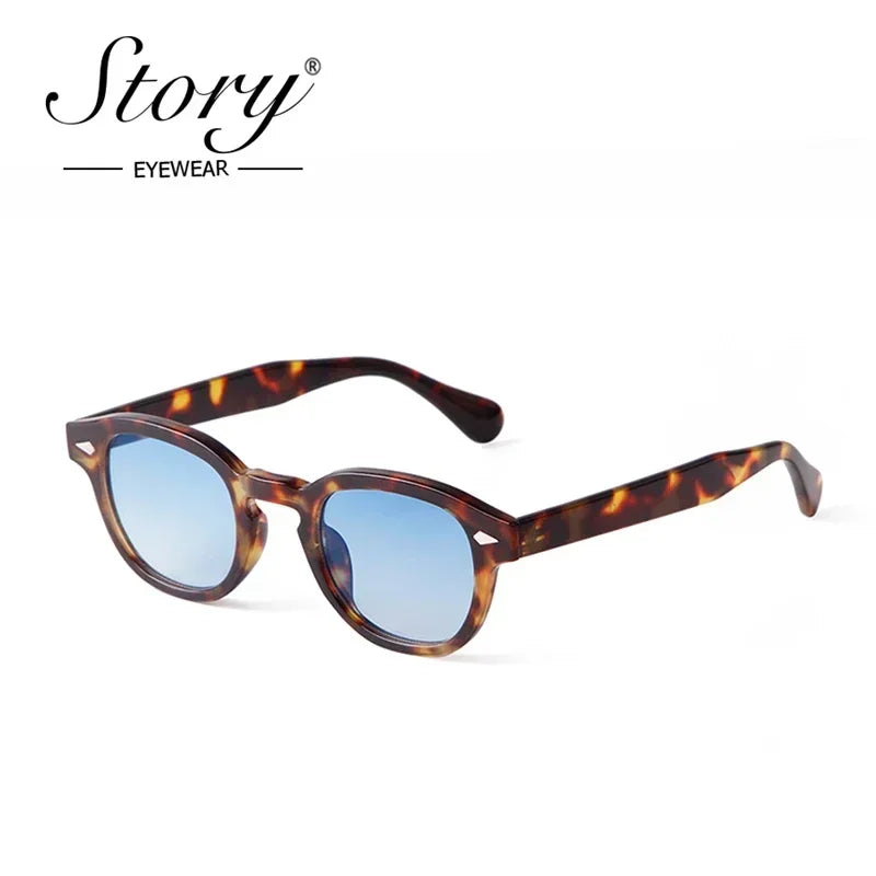 Gafas de Sol Redondas Vintage con Remaches Tortoise shell: Diseño Retro Marca