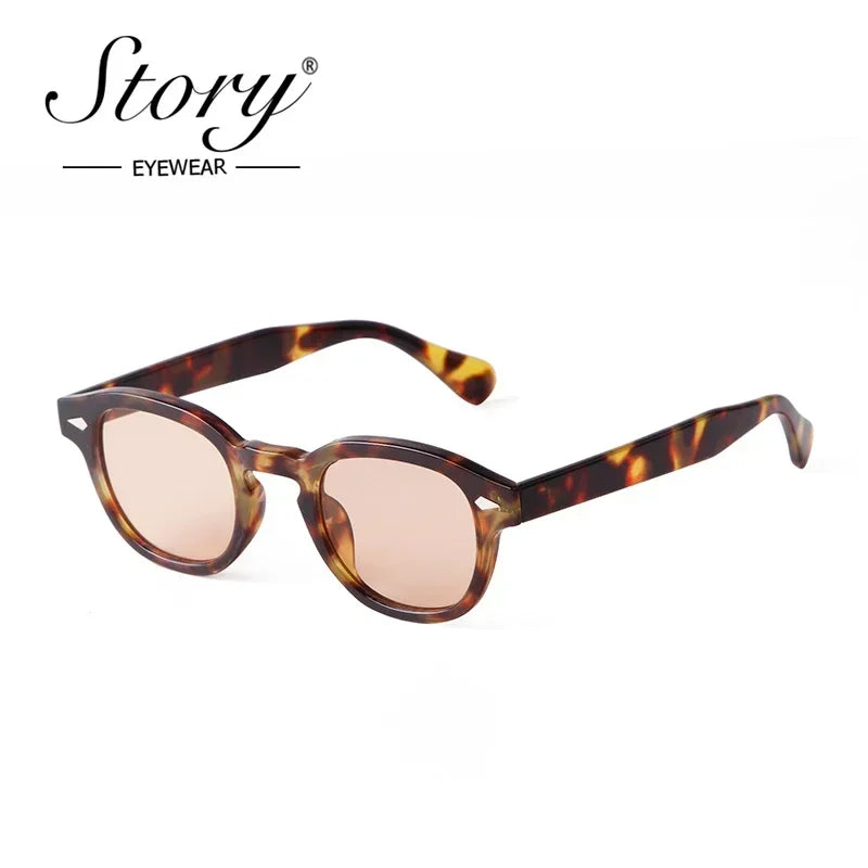 Gafas de Sol Redondas Vintage con Remaches Tortoise shell: Diseño Retro Marca