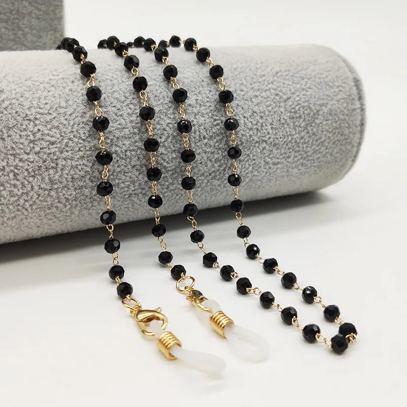 Fashion Reading Glasses Chain Pearl Flower Glasses Hanging Rope Anti-Lost Eyewear Mask Lanyard Women Sunglasses Glasses Chain