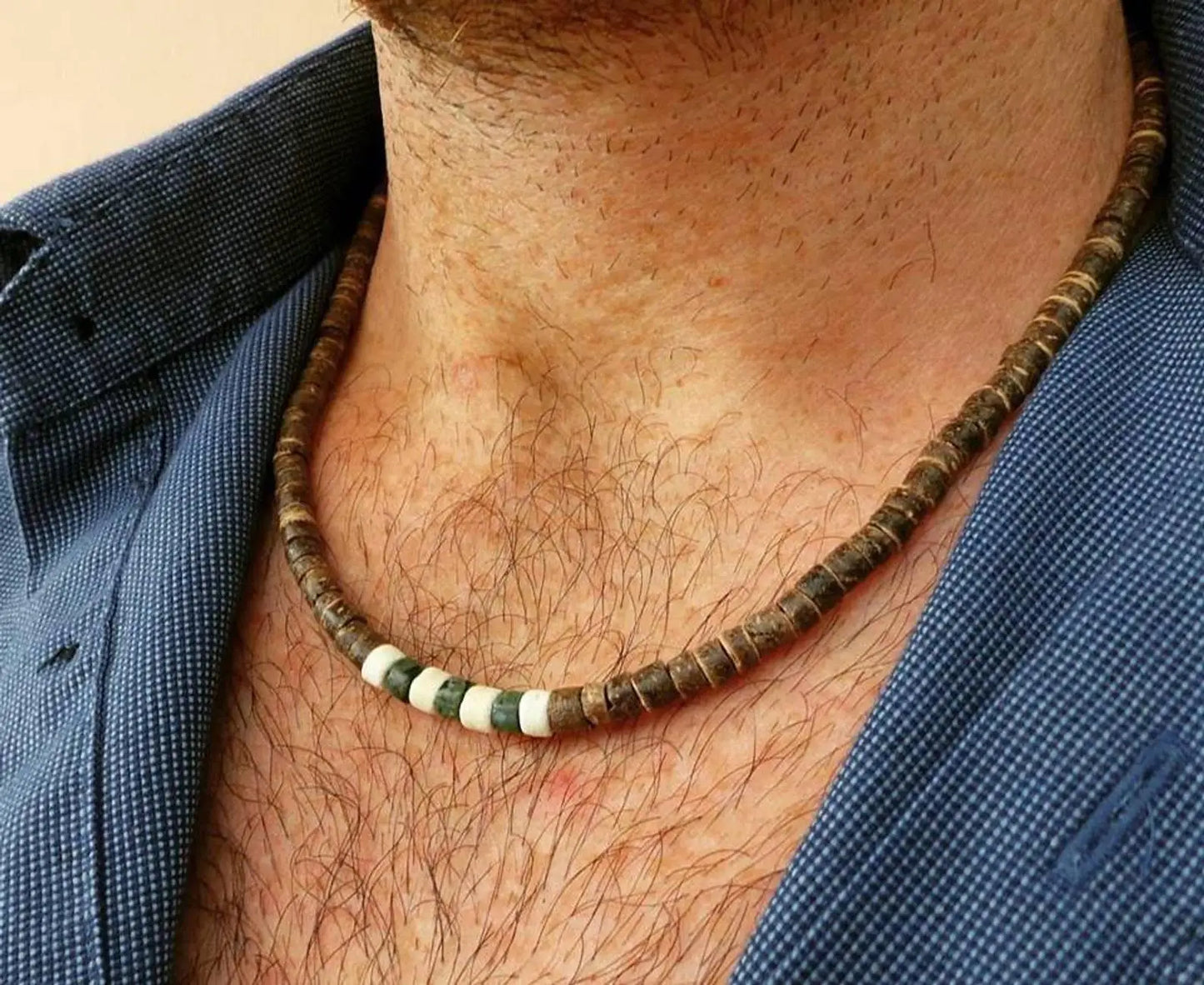 Collar Étnico Africano con Cuentas de Madera - Estilo Playa