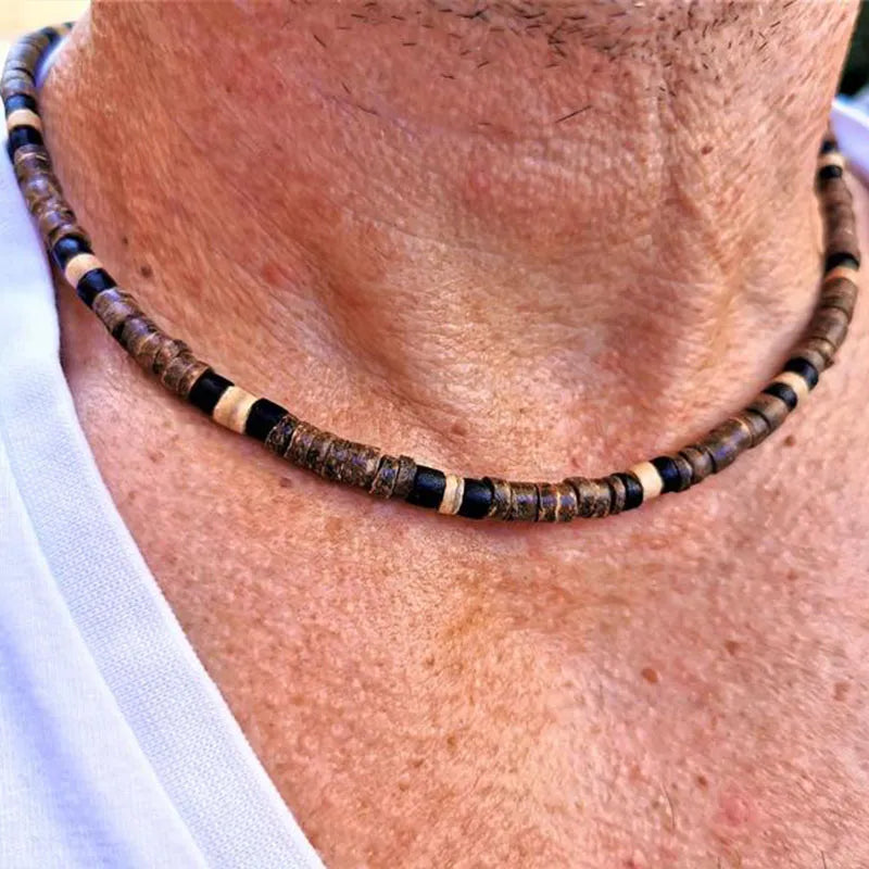 Collar Étnico Africano con Cuentas de Madera - Estilo Playa