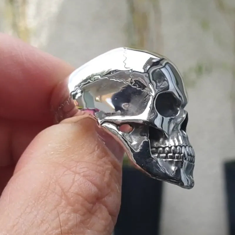 Anillo Calavera Metal Hombre. Motoquero.