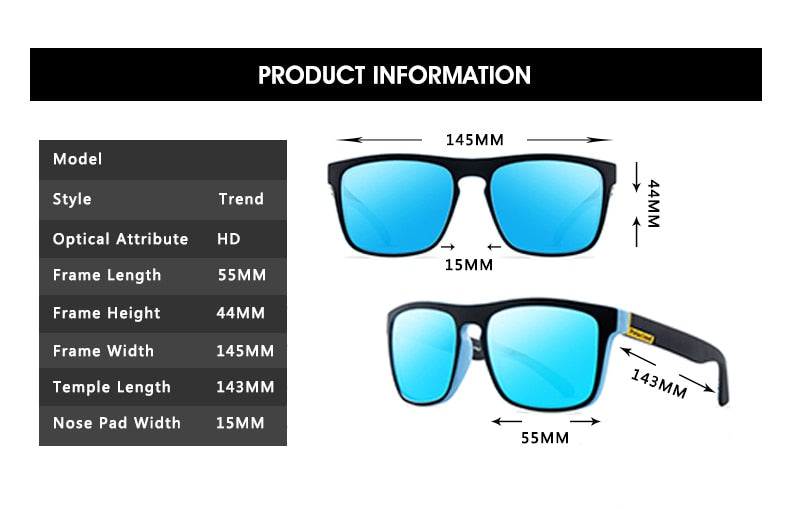 Lentes de Sol Estilo Wayfarer Deportivo. UV400