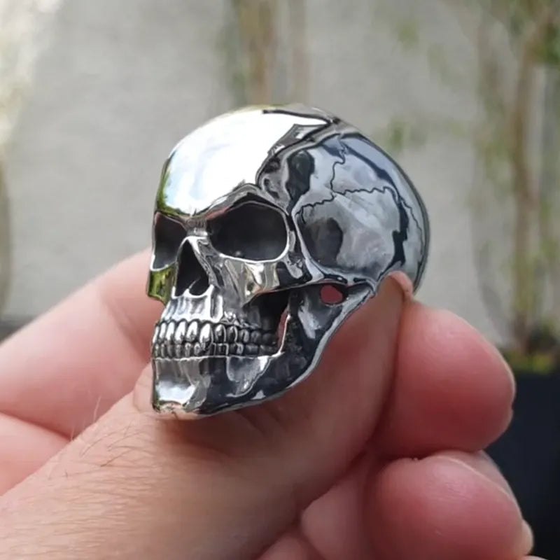 Anillo Calavera Metal Hombre. Motoquero.