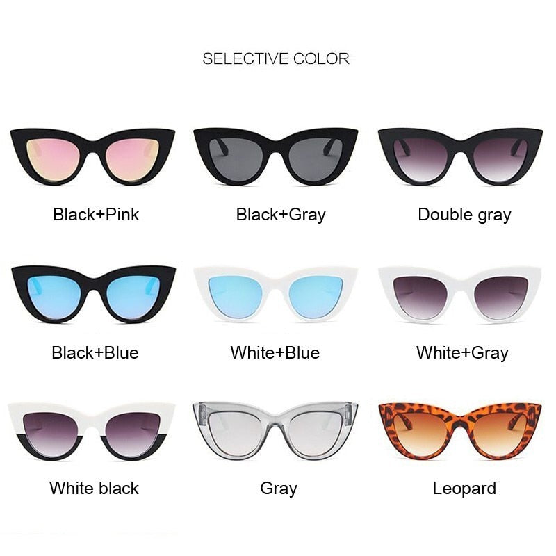 Lentes de Sol Estilo Fashion Retro Cat-Eye. UV400