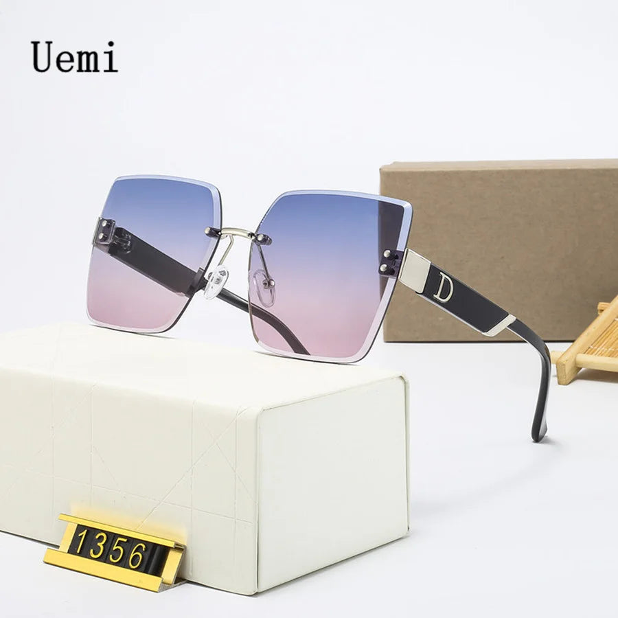Gafas de Sol sin Montura: Diseño Retro Vintage Cuadrados, UV400