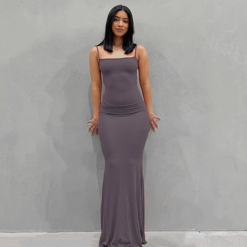 Vestido Maxi Satinado - Elegante y Sexy para Mujer, Verano 2023