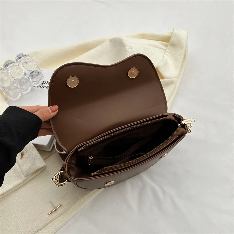 Bolso de Cuero Pequeño Estilo Vintage Elegante