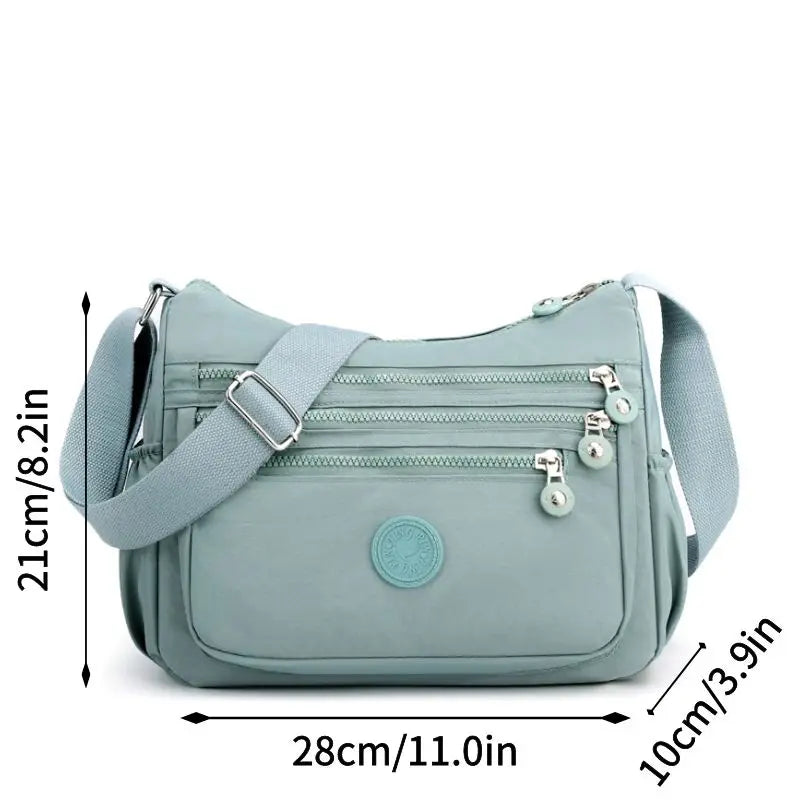 Bolso de Hombro y Cruzado, Cartera Mensajero de Nylon Impermeable