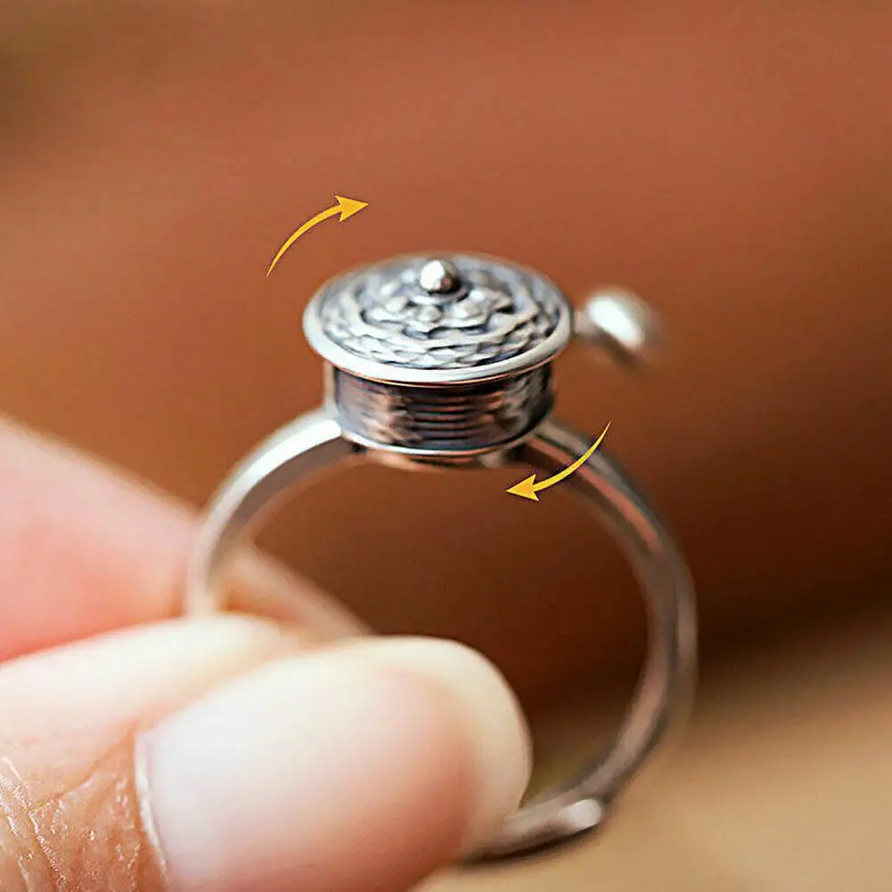 Anillos Spinner budista para Reducir la Ansiedad y Meditar