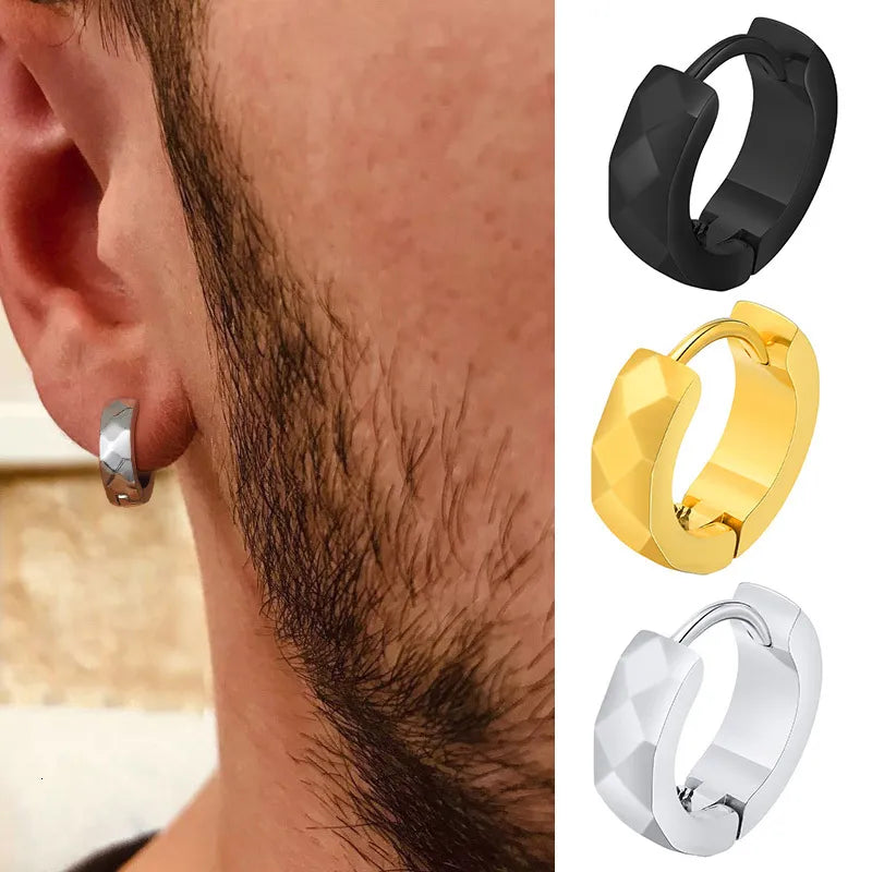 Aros estilo moderno, casual para hombres, geométrico.