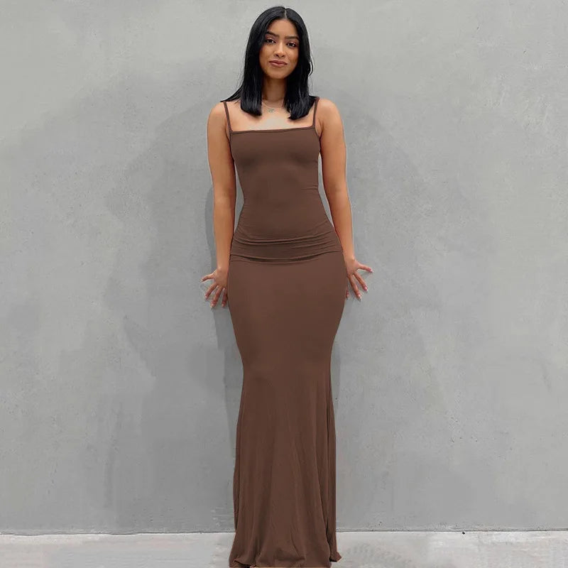 Vestido Maxi Satinado - Elegante y Sexy para Mujer, Verano 2023