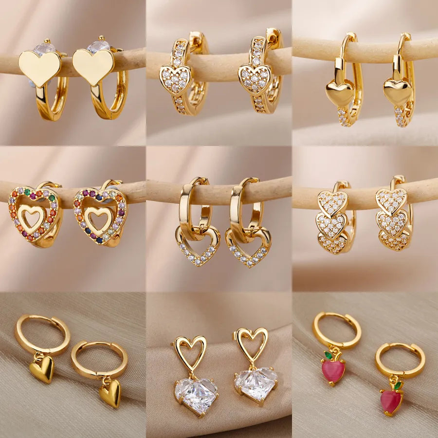 Colección de Aros con Forma de Corazón y Más - Amplia Variedad