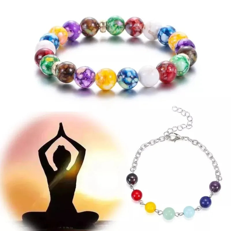 Pulsera clásica de los 7 Chacras Meditación, étnico.