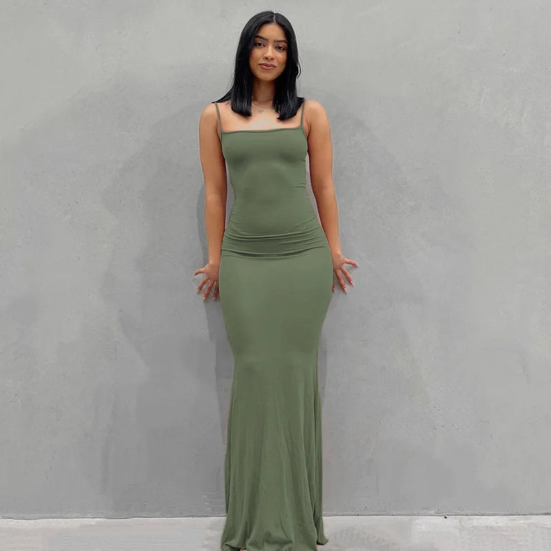 Vestido Maxi Satinado - Elegante y Sexy para Mujer, Verano 2023