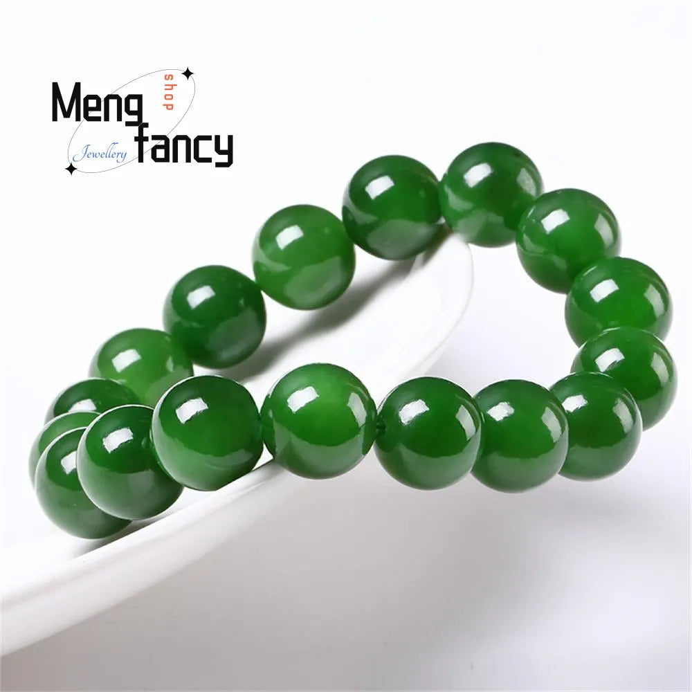 Pulsera Elástica de Jade - Jaspe Hetian Natural Unisex