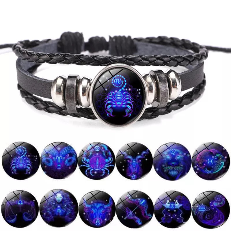 Pulsera de Constelación del Zodíaco - Amuleto de Signos Zodiacales