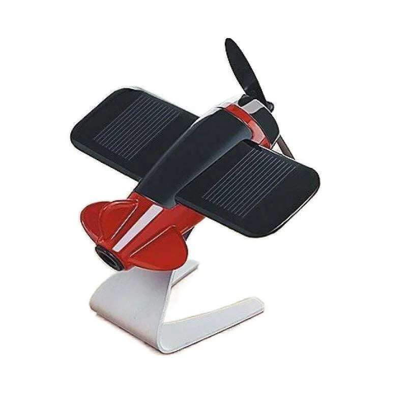 Decoración Creativa para Automóvil: Avión Solar Ornamento de Escritorio